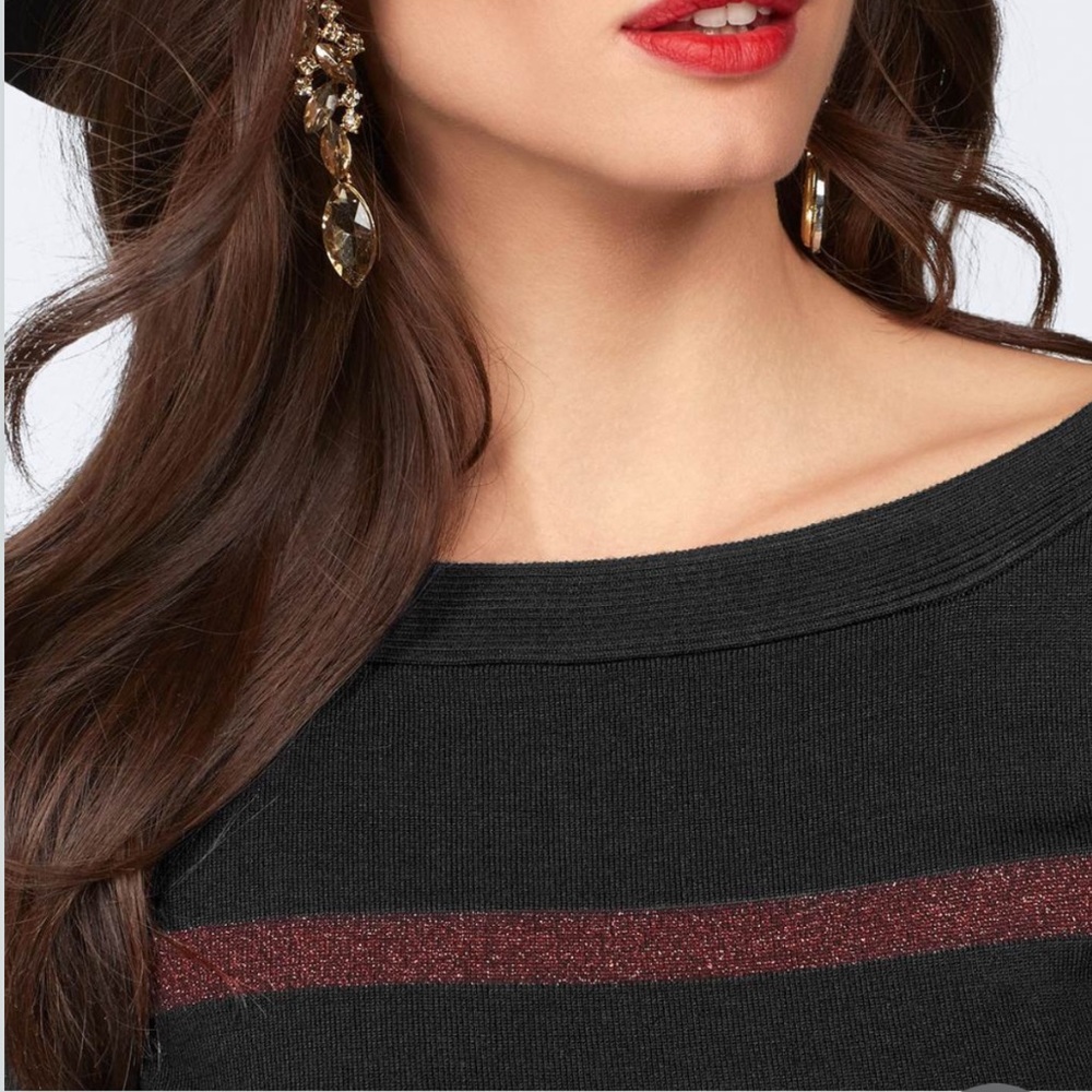 Stripe Detail Sweater Dress - Picture 4 of 8